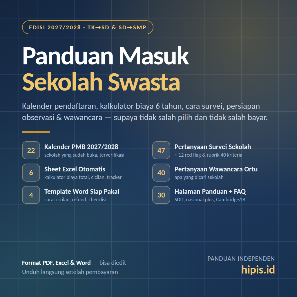 Panduan Masuk Sekolah Swasta 2027/2028